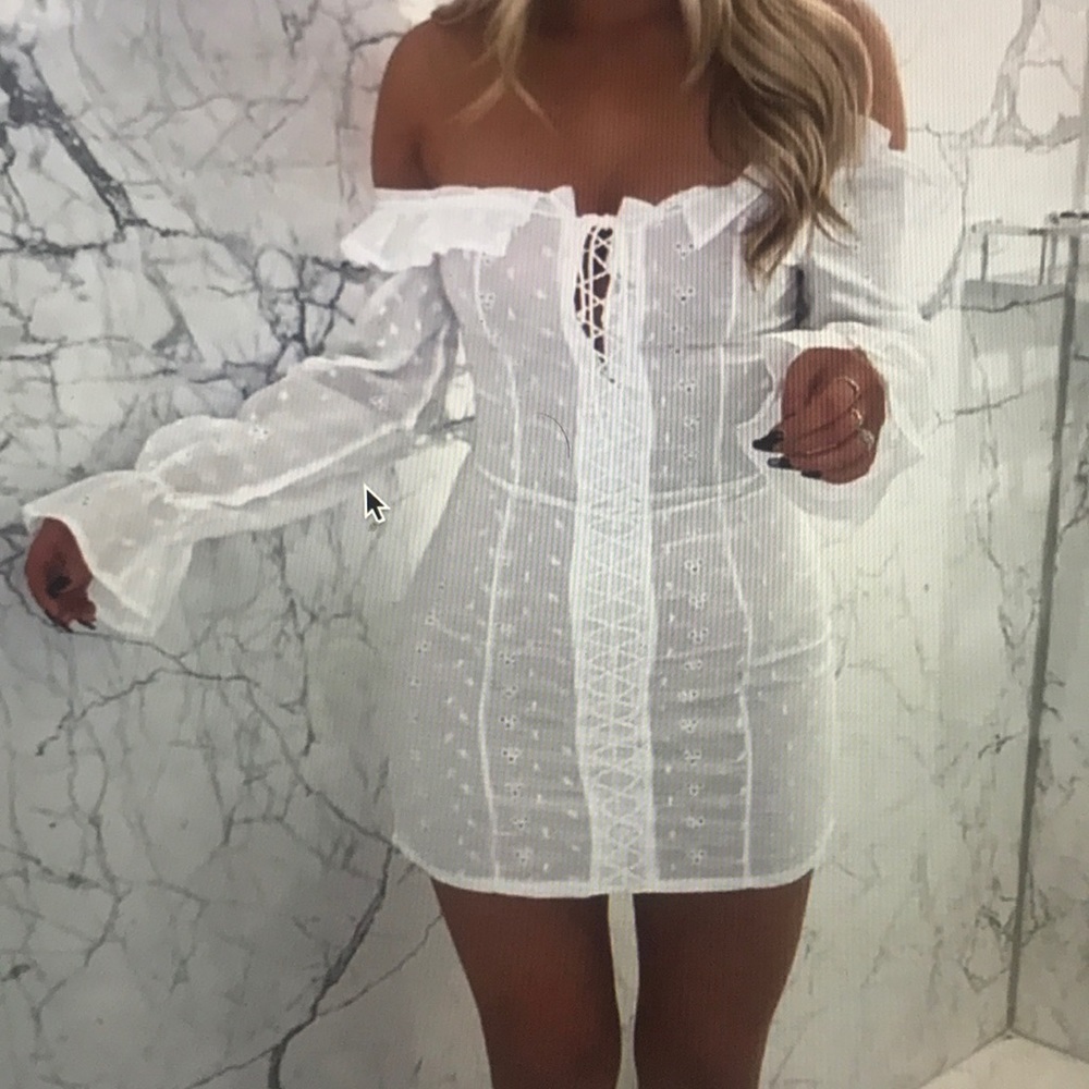 White eyelet dress